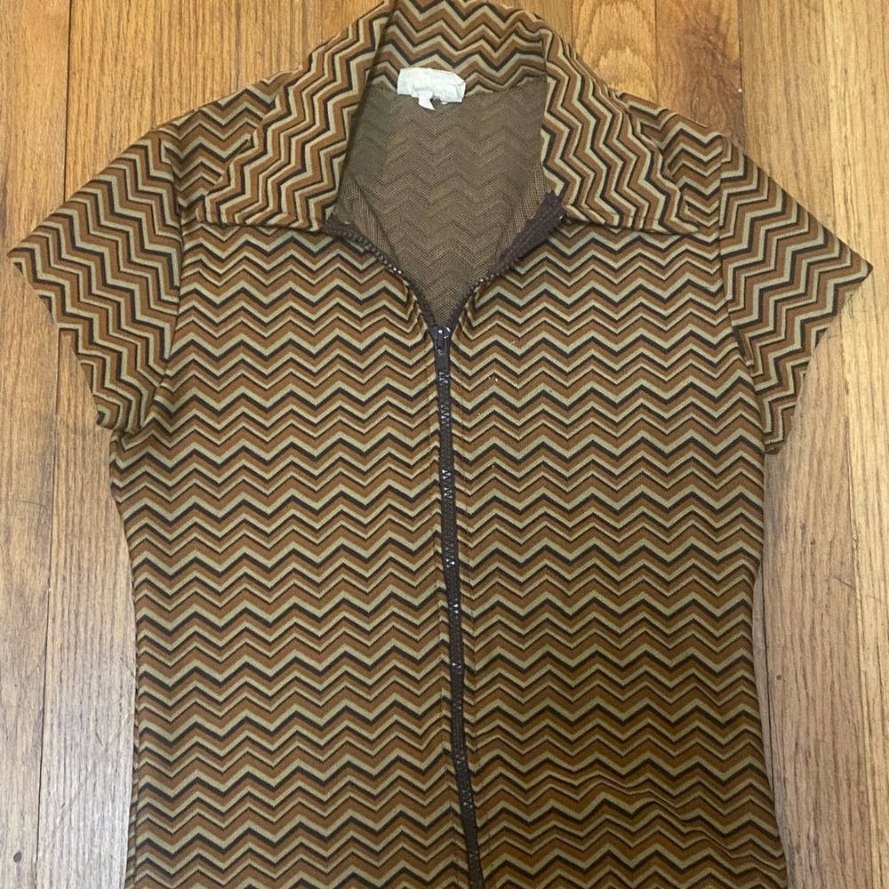 Vintage Full Circle zip up polo - Picture 3 of 6